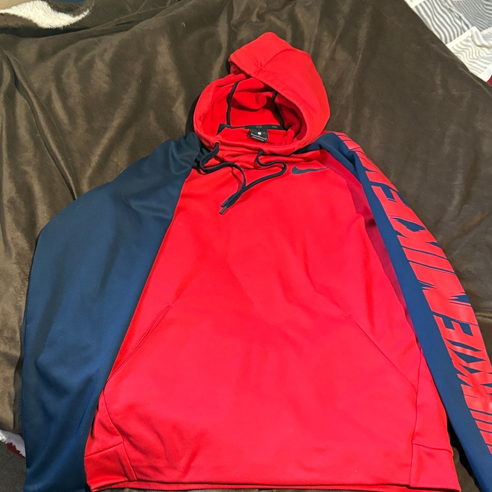 Nike Red and Navy Hoodie